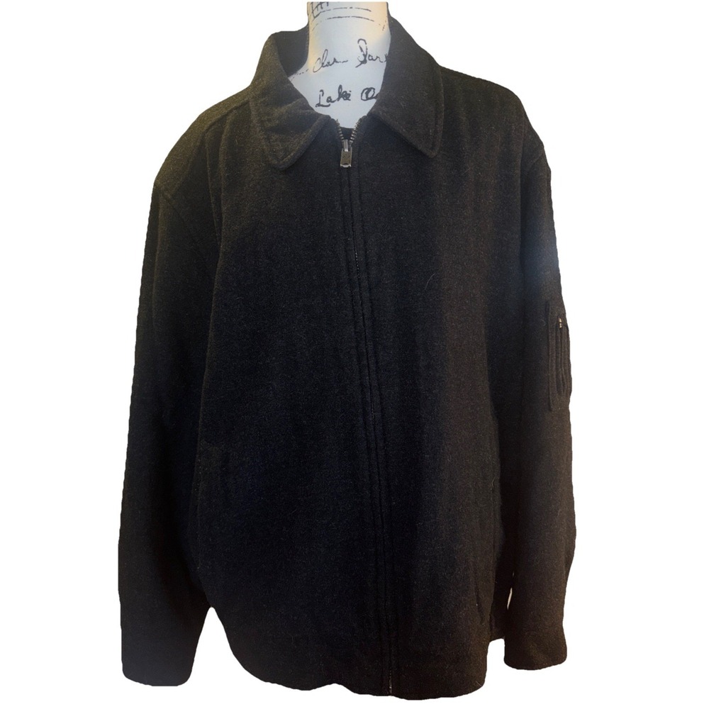 Men's Vintage 80% Wool‎ Blend Columbia Sportswear Dark Gray XXL Coat